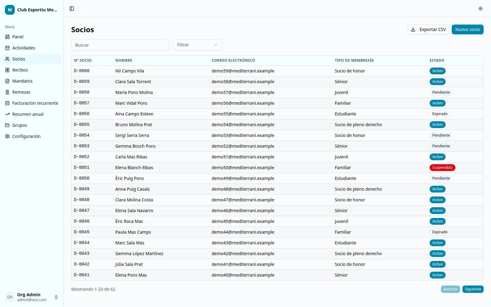 Preview of the Memship member management dashboard.